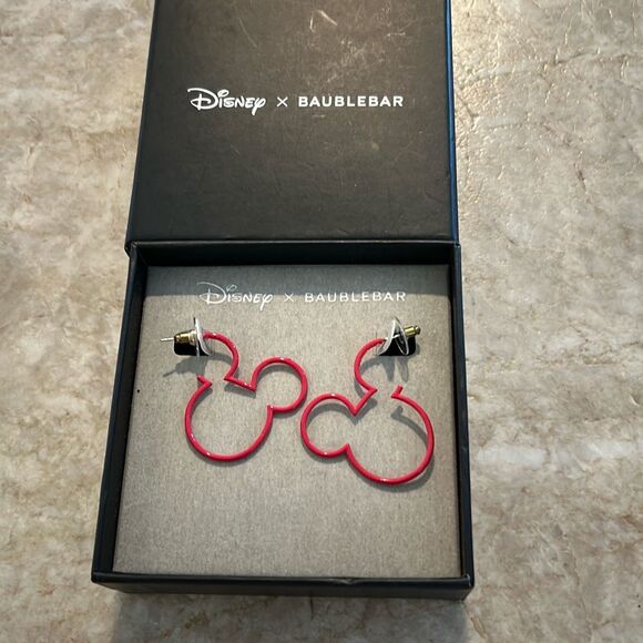 DISNEY BAUBLE BAR Mickey Earrings NWT - Picture 1 of 4